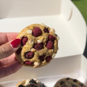 Frambuesas con chocolate blanco